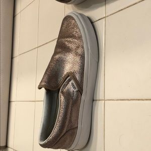 Gold Slip on Vans